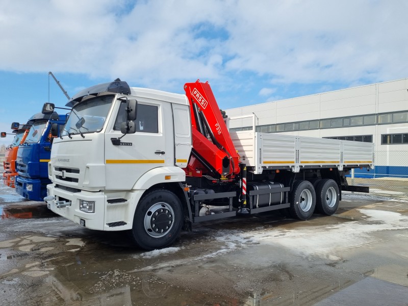 Автомобиль бортовой 438230 на шасси Камаз 65115-3094-48 с кму Fassi F215A.0.22