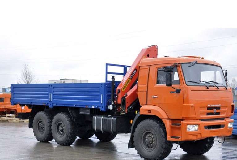 Автомобиль бортовой 438240 на шасси КАМАЗ 43118-73094-50 С КМУ PALFINGER PK23500