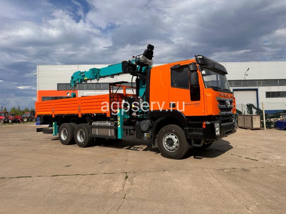 Автомобиль бортовой 4382Н0 на шасси HONGYAN CQ3346HV39D  с КМУ HKTC8026