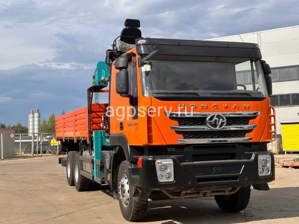 Автомобиль бортовой 4382Н0 на шасси HONGYAN CQ3346HV39D  с КМУ HKTC8026