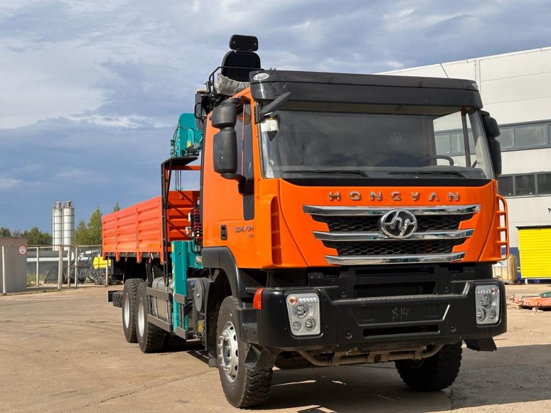 Автомобиль бортовой 4382Н0 на шасси HONGYAN CQ3346HV39D  с КМУ HKTC8026