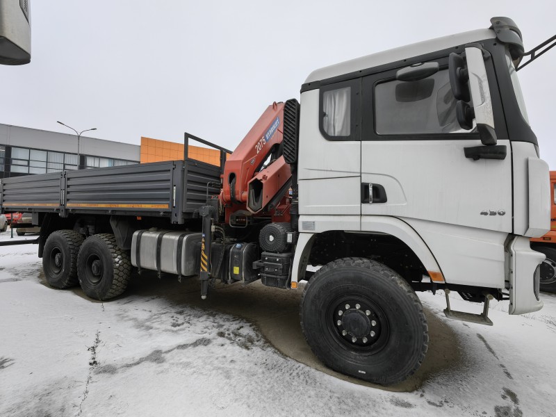 Автомобиль бортовой на шасси SHACMAN 6х6 с КМУ Hydrolift 2075 (односкатная ошиновка)